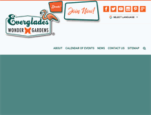 Tablet Screenshot of evergladeswondergardens.com